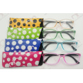 Neue Kollektion Bunte Pouch Pin Scharnier Lesebrille (WRP410266)